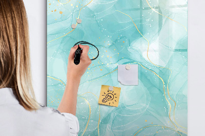 Wandbord van glas magnetisch en uitwisbaar Marmeren abstractie