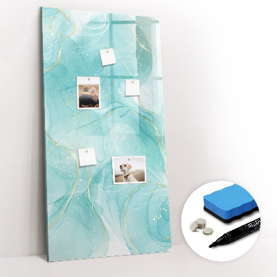 Wandbord van glas magnetisch en uitwisbaar Marmeren abstractie