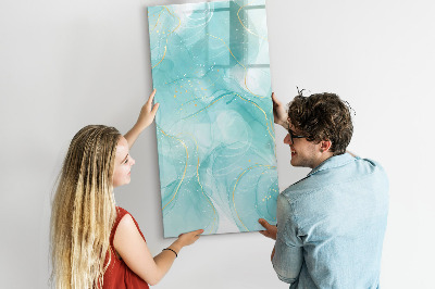 Wandbord van glas magnetisch en uitwisbaar Marmeren abstractie