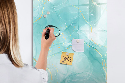 Wandbord van glas magnetisch en uitwisbaar Marmeren abstractie