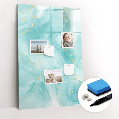 Wandbord van glas magnetisch en uitwisbaar Marmeren abstractie