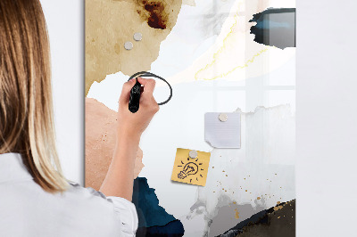 Wandbord van glas magnetisch en uitwisbaar Aquarel abstractie