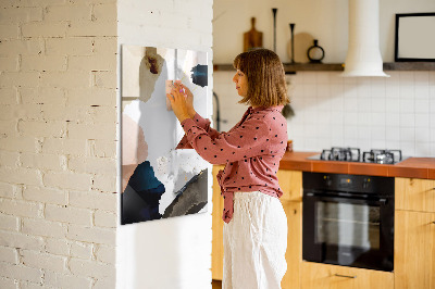 Wandbord van glas magnetisch en uitwisbaar Aquarel abstractie