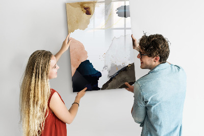 Wandbord van glas magnetisch en uitwisbaar Aquarel abstractie
