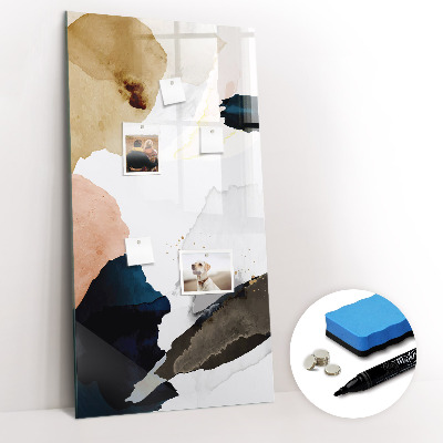 Wandbord van glas magnetisch en uitwisbaar Aquarel abstractie