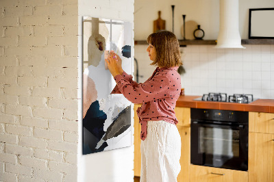 Wandbord van glas magnetisch en uitwisbaar Aquarel abstractie