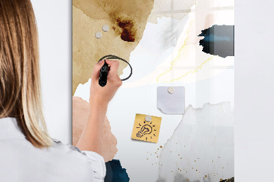 Wandbord van glas magnetisch en uitwisbaar Aquarel abstractie