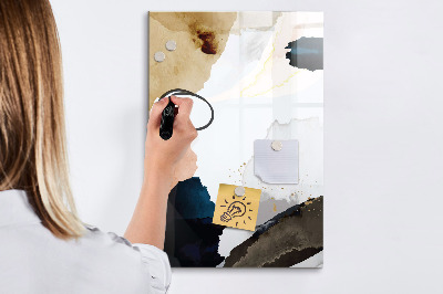 Wandbord van glas magnetisch en uitwisbaar Aquarel abstractie