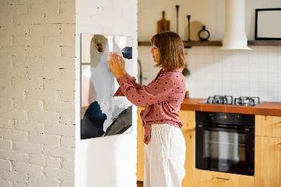 Wandbord van glas magnetisch en uitwisbaar Aquarel abstractie