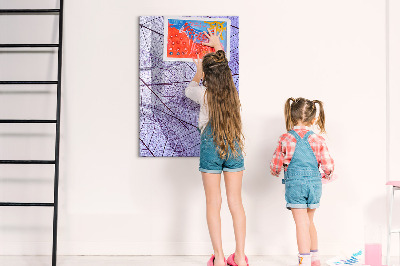 Wandbord van glas magnetisch en uitwisbaar Bladtextuur