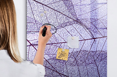 Wandbord van glas magnetisch en uitwisbaar Bladtextuur