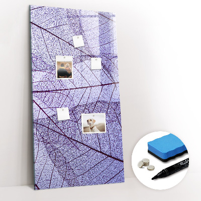 Wandbord van glas magnetisch en uitwisbaar Bladtextuur