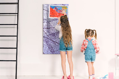 Wandbord van glas magnetisch en uitwisbaar Bladtextuur