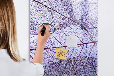 Wandbord van glas magnetisch en uitwisbaar Bladtextuur