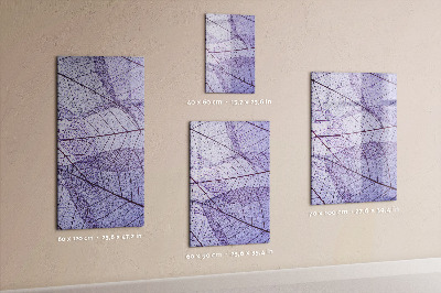 Wandbord van glas magnetisch en uitwisbaar Bladtextuur