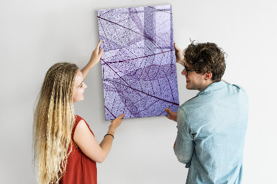 Wandbord van glas magnetisch en uitwisbaar Bladtextuur