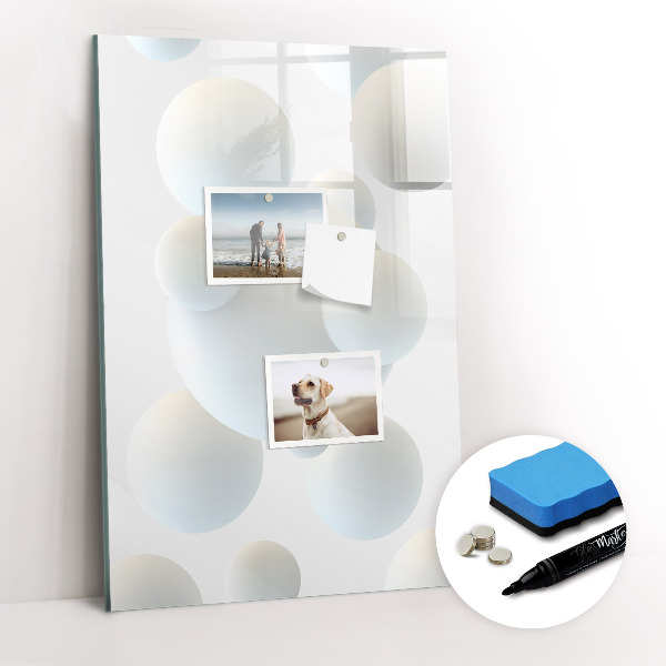 Magnetisch memobord van glas voor aan de muur Sfeerabstractie