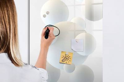 Magnetisch memobord van glas voor aan de muur Sfeerabstractie