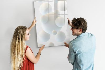 Magnetisch memobord van glas voor aan de muur Sfeerabstractie