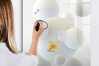 Magnetisch memobord van glas voor aan de muur Sfeerabstractie