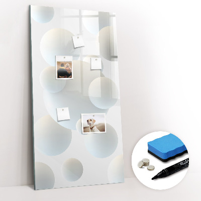 Magnetisch memobord van glas voor aan de muur Sfeerabstractie