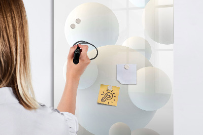 Magnetisch memobord van glas voor aan de muur Sfeerabstractie