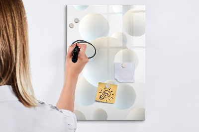 Magnetisch memobord van glas voor aan de muur Sfeerabstractie