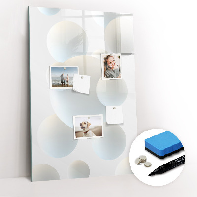 Magnetisch memobord van glas voor aan de muur Sfeerabstractie