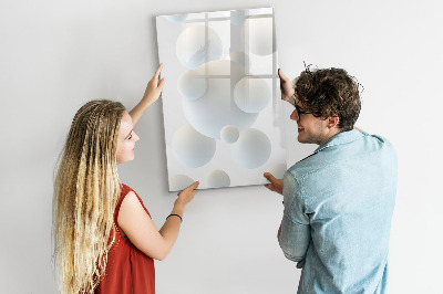 Magnetisch memobord van glas voor aan de muur Sfeerabstractie