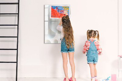 Magnetisch memobord van glas voor aan de muur Sfeerabstractie