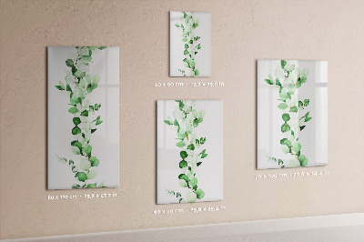 Wandbord van glas magnetisch en uitwisbaar Biezenbladeren