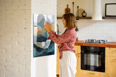Magnetisch memobord van glas voor aan de muur Marmeren walvis