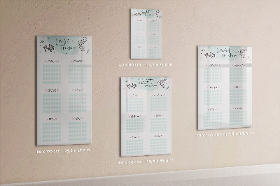 Magnetisch memobord van glas voor aan de muur Gewoonteregistratie