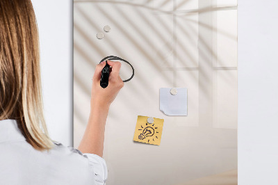 Wandbord van glas magnetisch en uitwisbaar De schaduw van palmbladeren