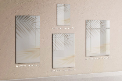 Wandbord van glas magnetisch en uitwisbaar De schaduw van palmbladeren