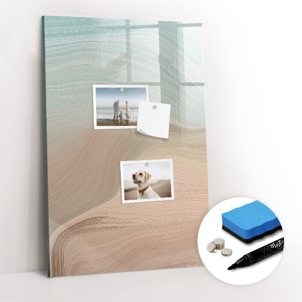 Magnetisch memobord van glas voor aan de muur Kleuren mengen