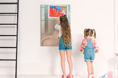 Magnetisch memobord van glas voor aan de muur Kleuren mengen