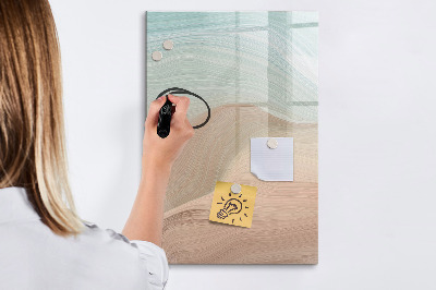 Magnetisch memobord van glas voor aan de muur Kleuren mengen