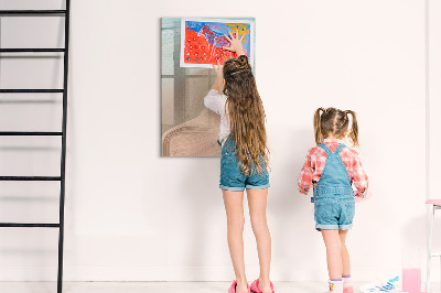 Magnetisch memobord van glas voor aan de muur Kleuren mengen