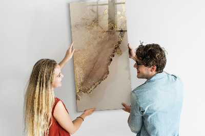 Glazen magneetbord met decoratieve print Glinsterende marmer