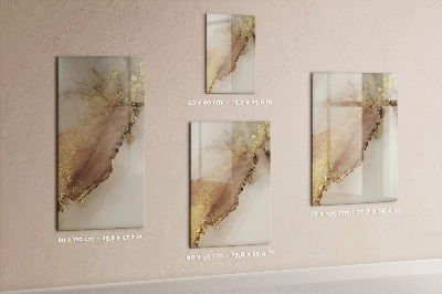 Glazen magneetbord met decoratieve print Glinsterende marmer