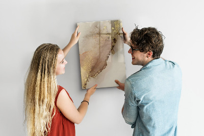 Glazen magneetbord met decoratieve print Glinsterende marmer