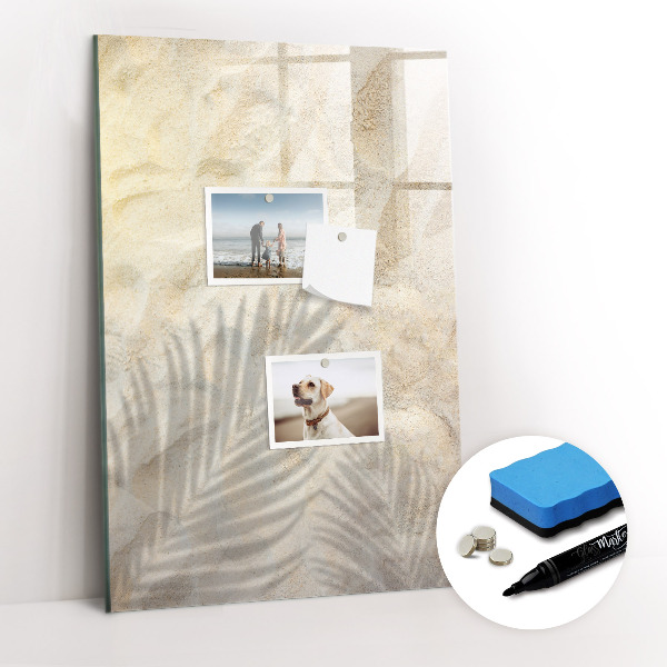 Wandbord van glas magnetisch en uitwisbaar Zomerzand op het strand