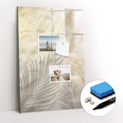 Wandbord van glas magnetisch en uitwisbaar Zomerzand op het strand