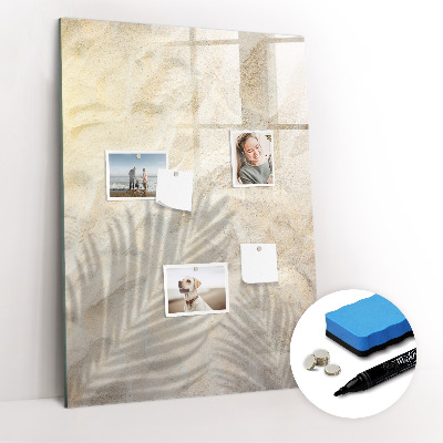 Wandbord van glas magnetisch en uitwisbaar Zomerzand op het strand