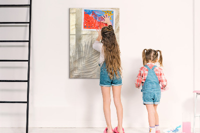 Wandbord van glas magnetisch en uitwisbaar Zomerzand op het strand