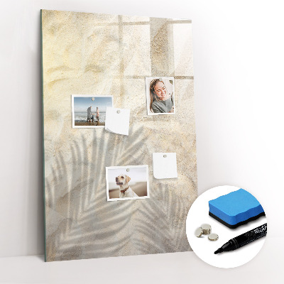 Wandbord van glas magnetisch en uitwisbaar Zomerzand op het strand