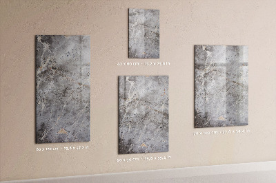 Wandbord van glas magnetisch en uitwisbaar Donker marmer