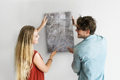 Wandbord van glas magnetisch en uitwisbaar Donker marmer