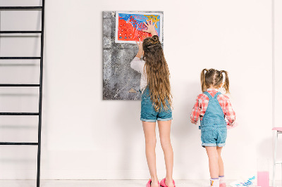 Wandbord van glas magnetisch en uitwisbaar Donker marmer